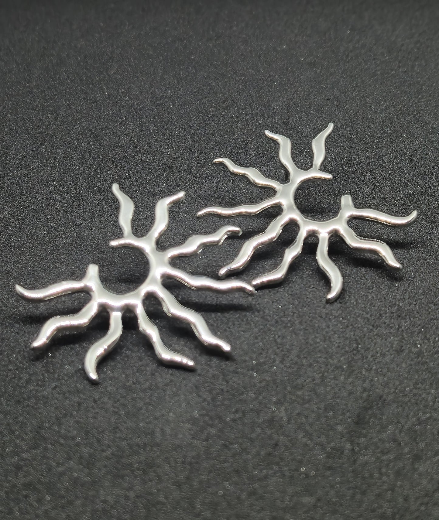 Half Sun Earrings - Silver